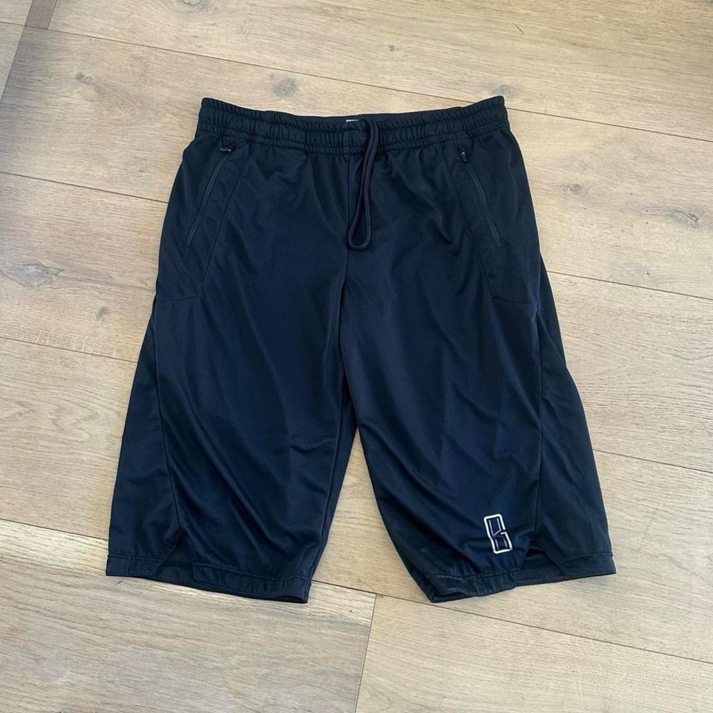Men's Black Athletic Shorts with Logo